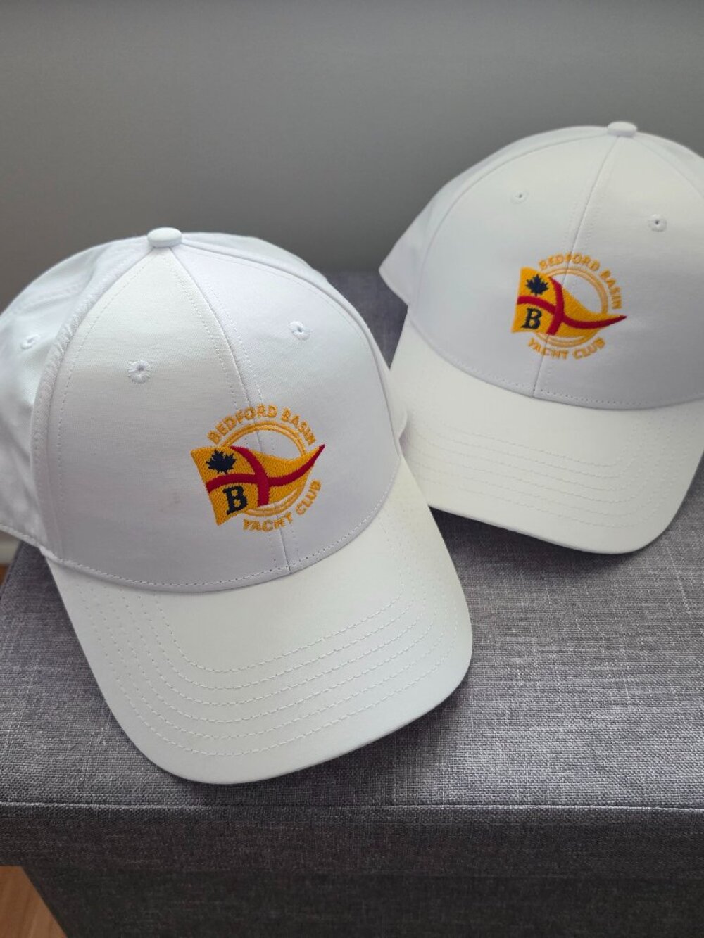 Set of 2 Fersten Worldwide Bedford Basin Yacht Club Performance Caps - White